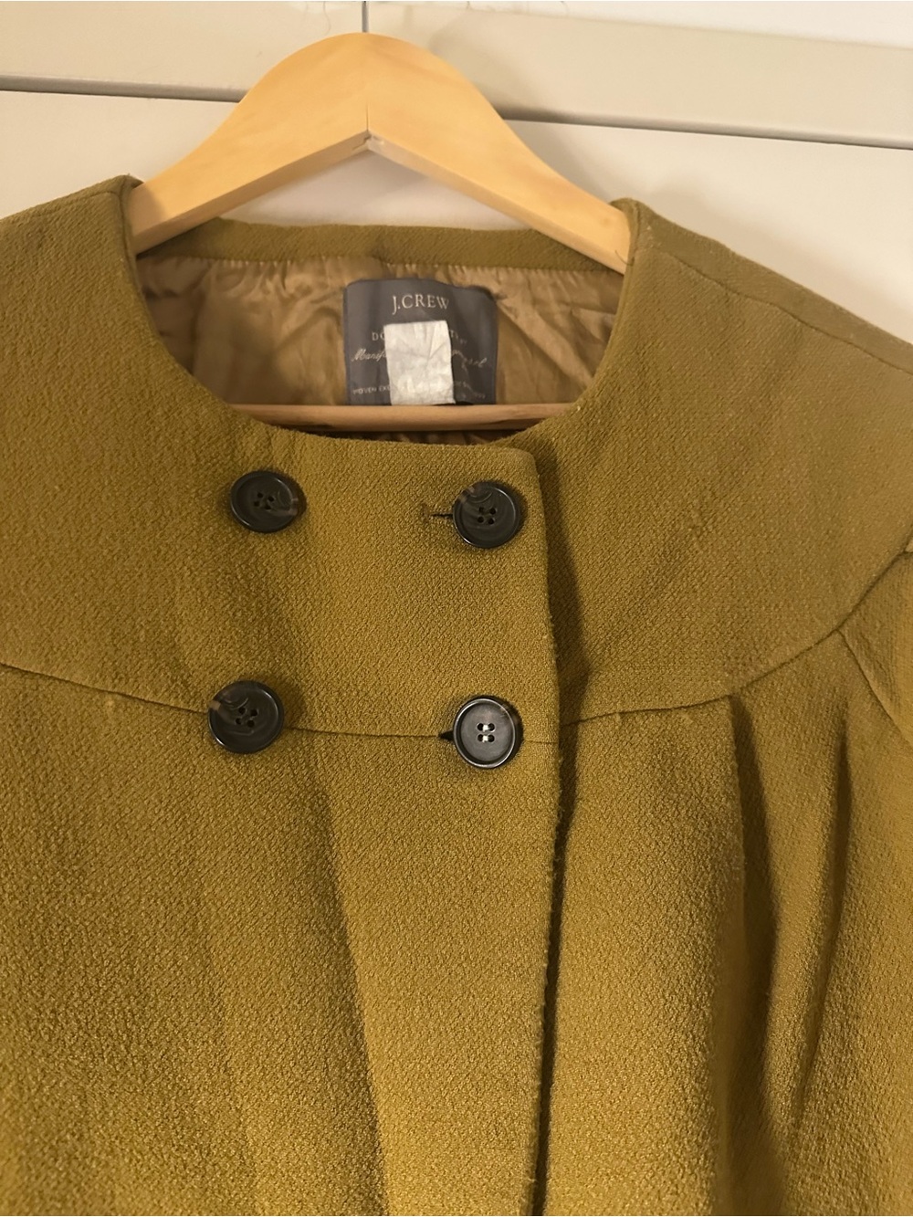 JCREW Double-cloth bonbon coat in dark cypress green - Picture 2 of 5